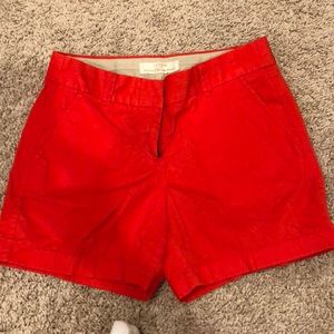 Red JCrew Factory chino shorts